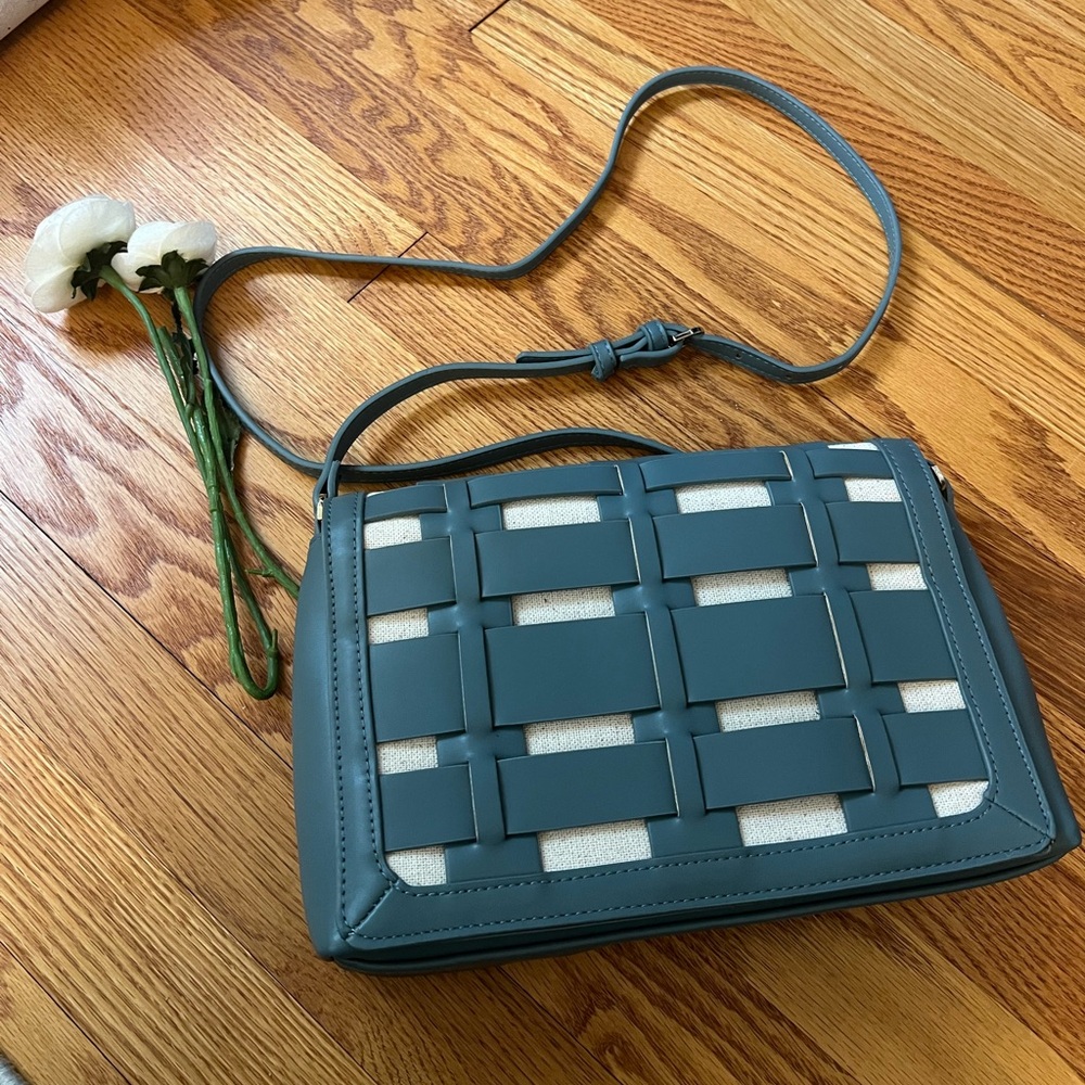 Woven flap crossbody bag by A New Day